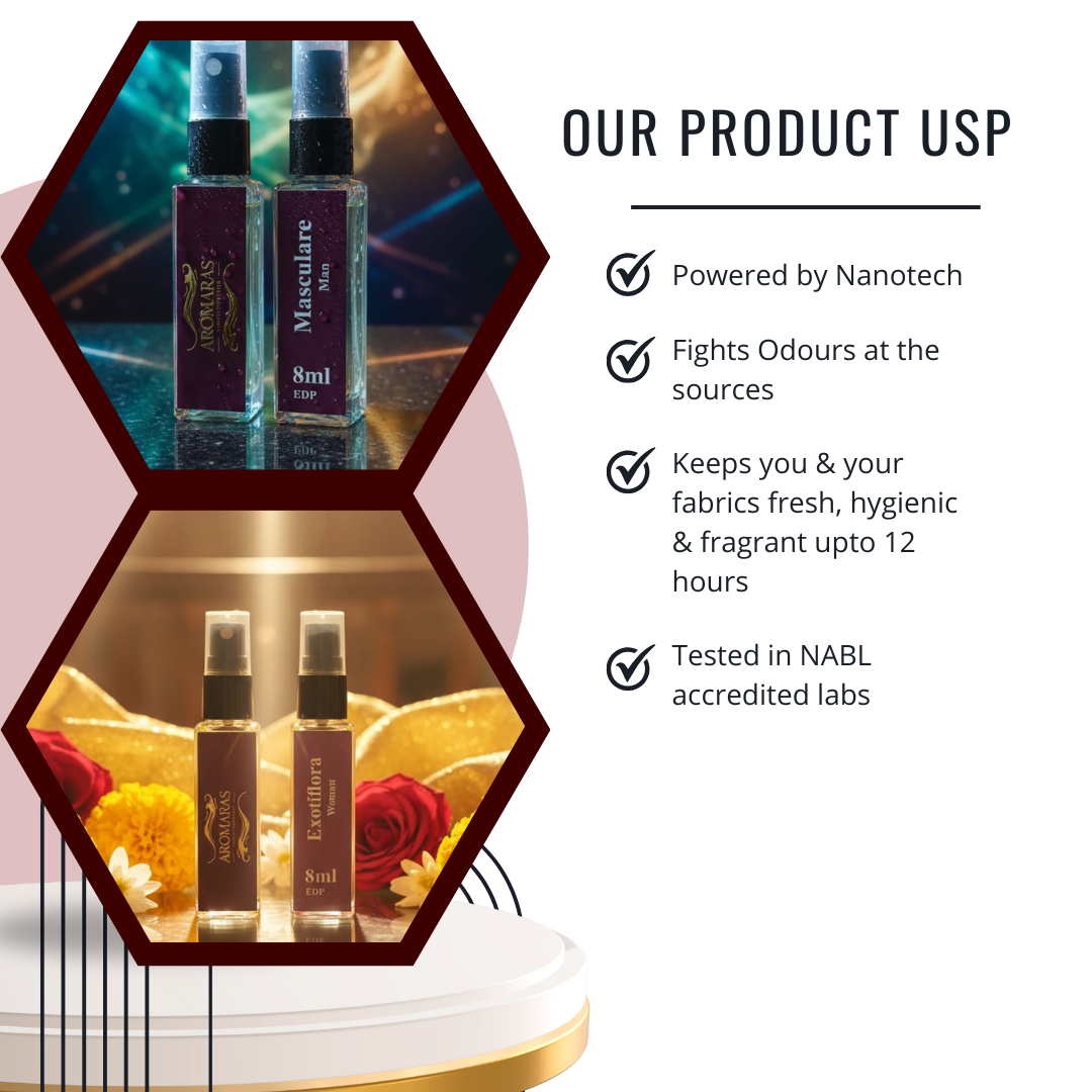 Aromaras Couple Combo – Masculare & Exotiflora (8ml x 2) Aromaras