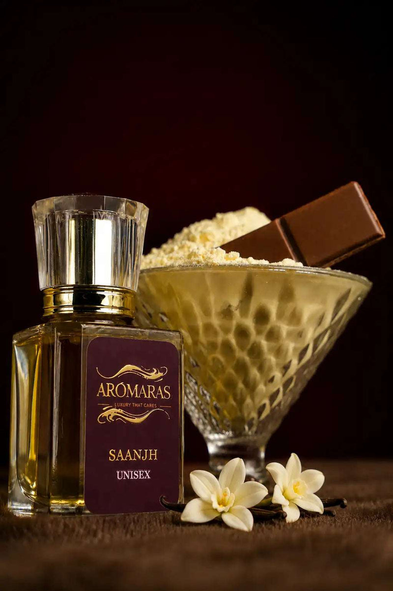 Aromaras limited edition luxury perfume bottle with warm gourmand fragrance notes