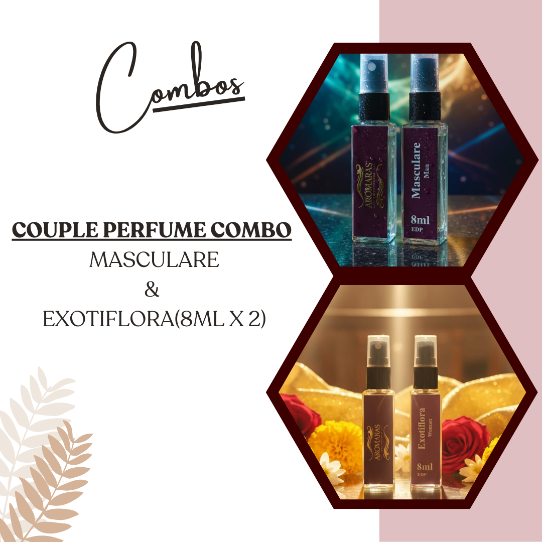Aromaras Couple Combo – Masculare & Exotiflora (8ml x 2) Aromaras