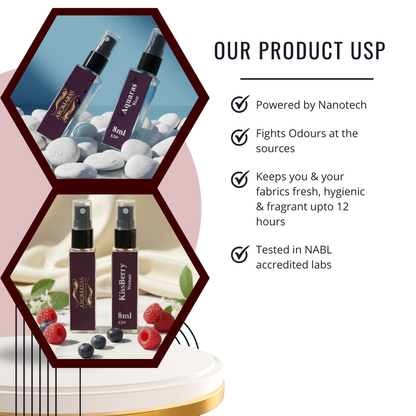 Aromaras Couple Combo – Aquaras & Kissberry (8ml x 2) Aromaras