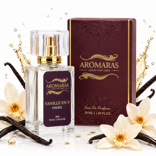 Vanille En V – Warm Vanilla Perfume with Caramel & Musk | Aromaras