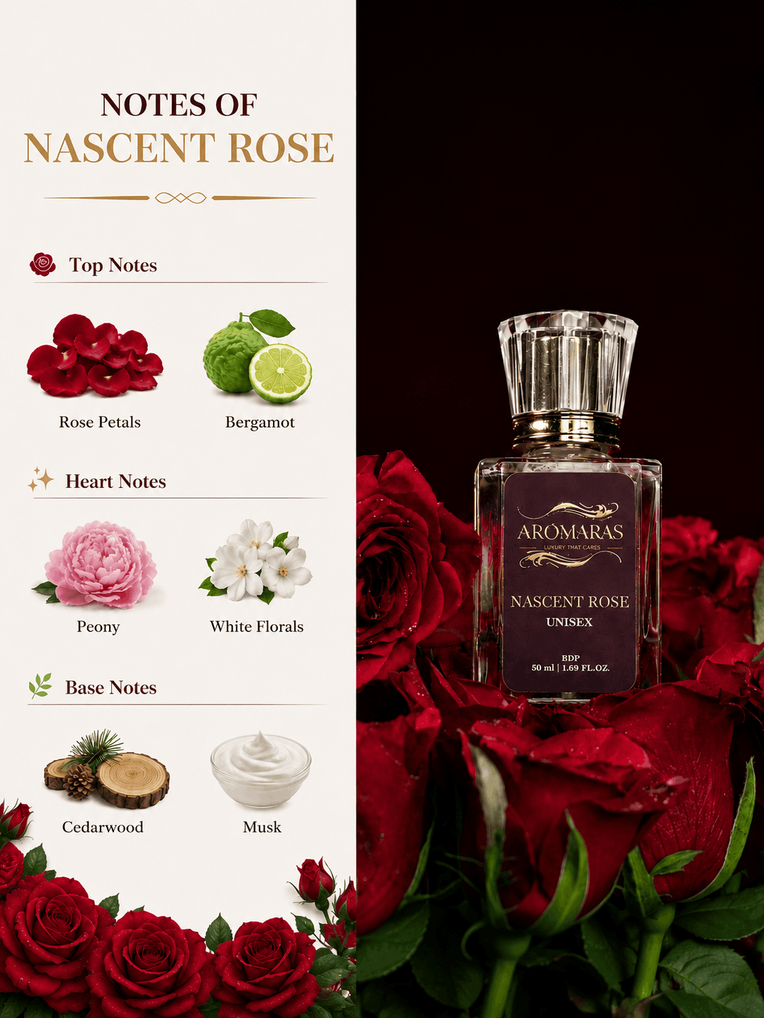 Nascent Rose | A Timeless Rose Elegance Aromaras 50 ml