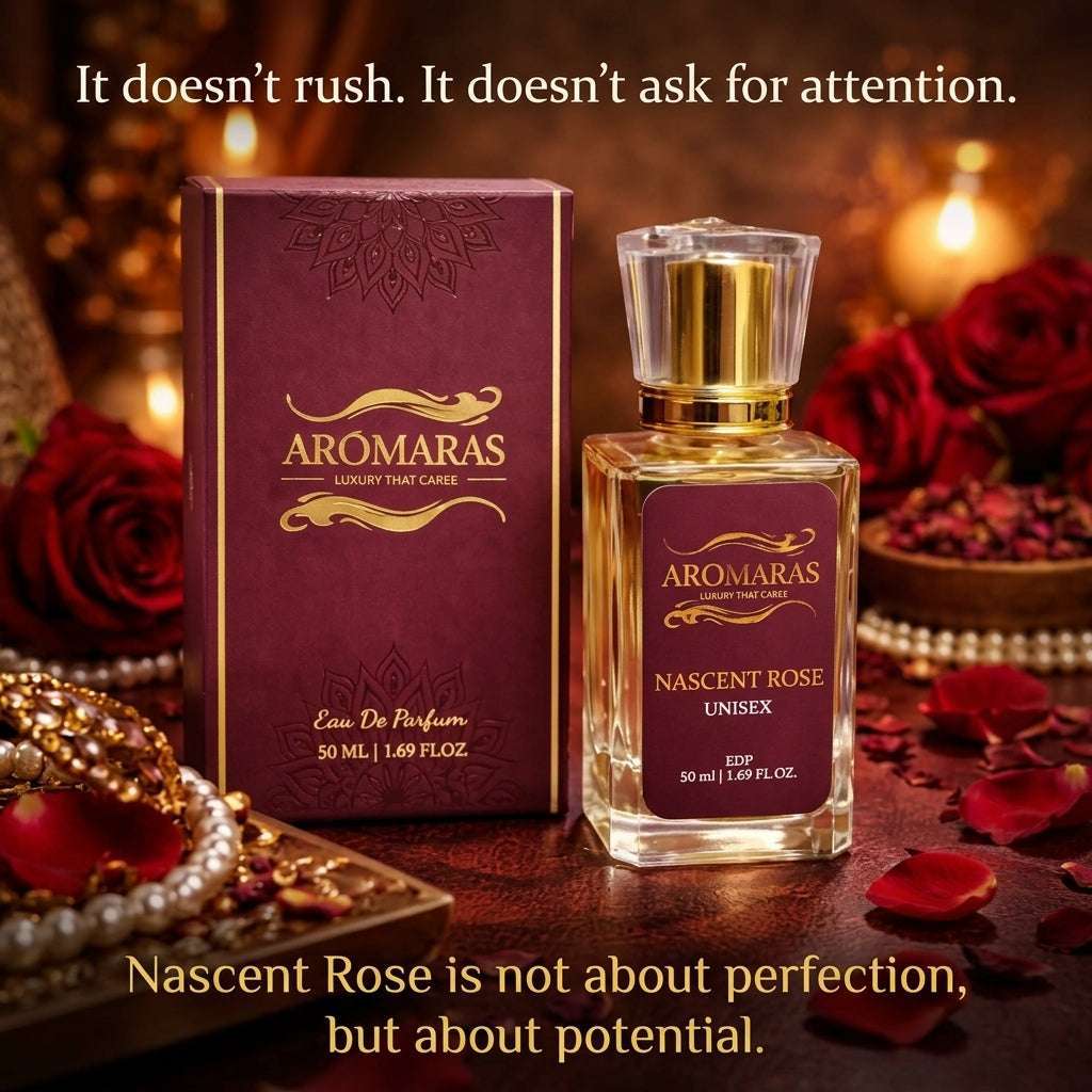 Nascent Rose - Luxury Rose Unisex Perfume | Long Lasting Fragrance | AROMARAS Aromaras